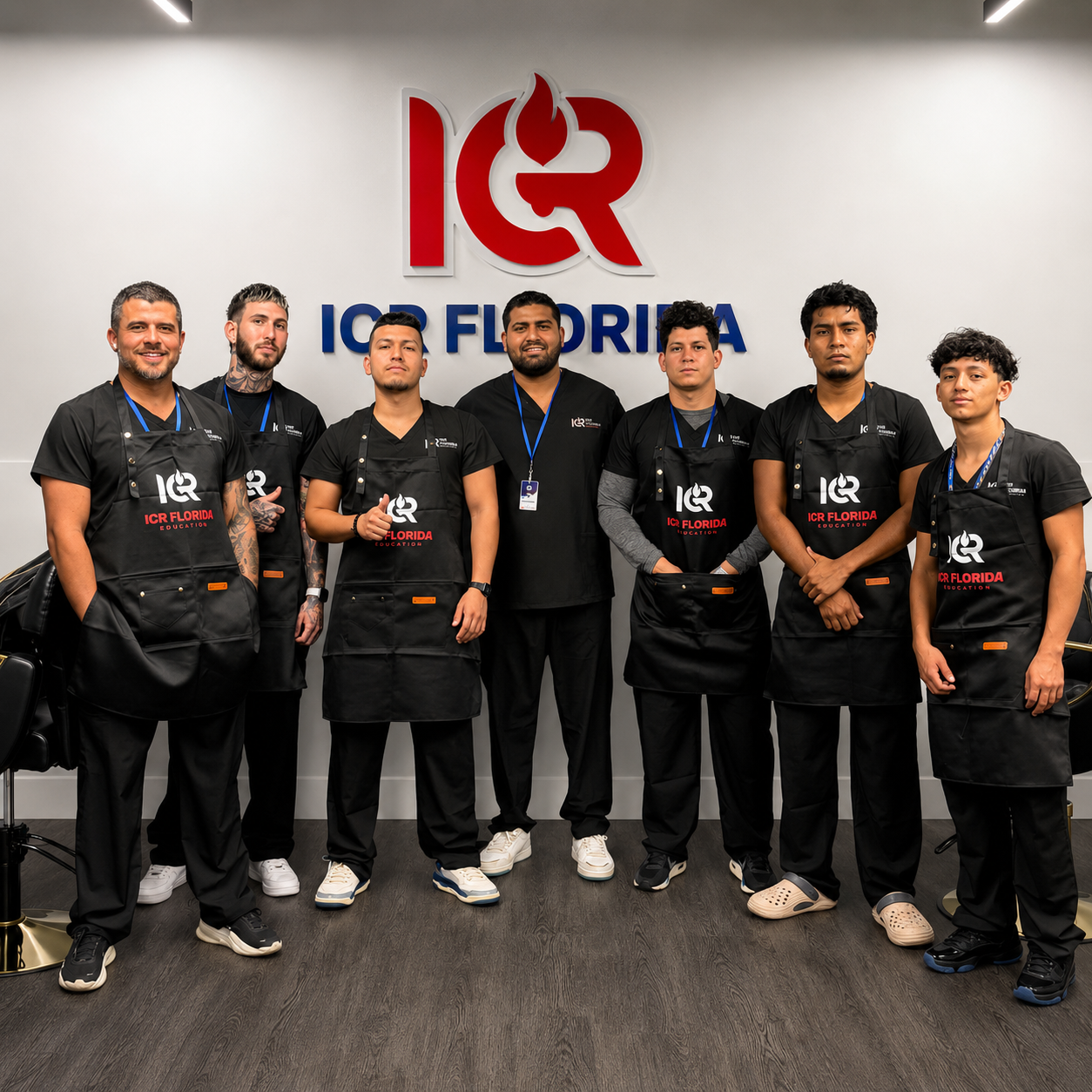 Estudiantes del Programa de Barbero Restringido de ICR Florida Education